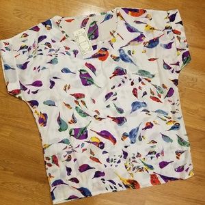 Bird print shirt